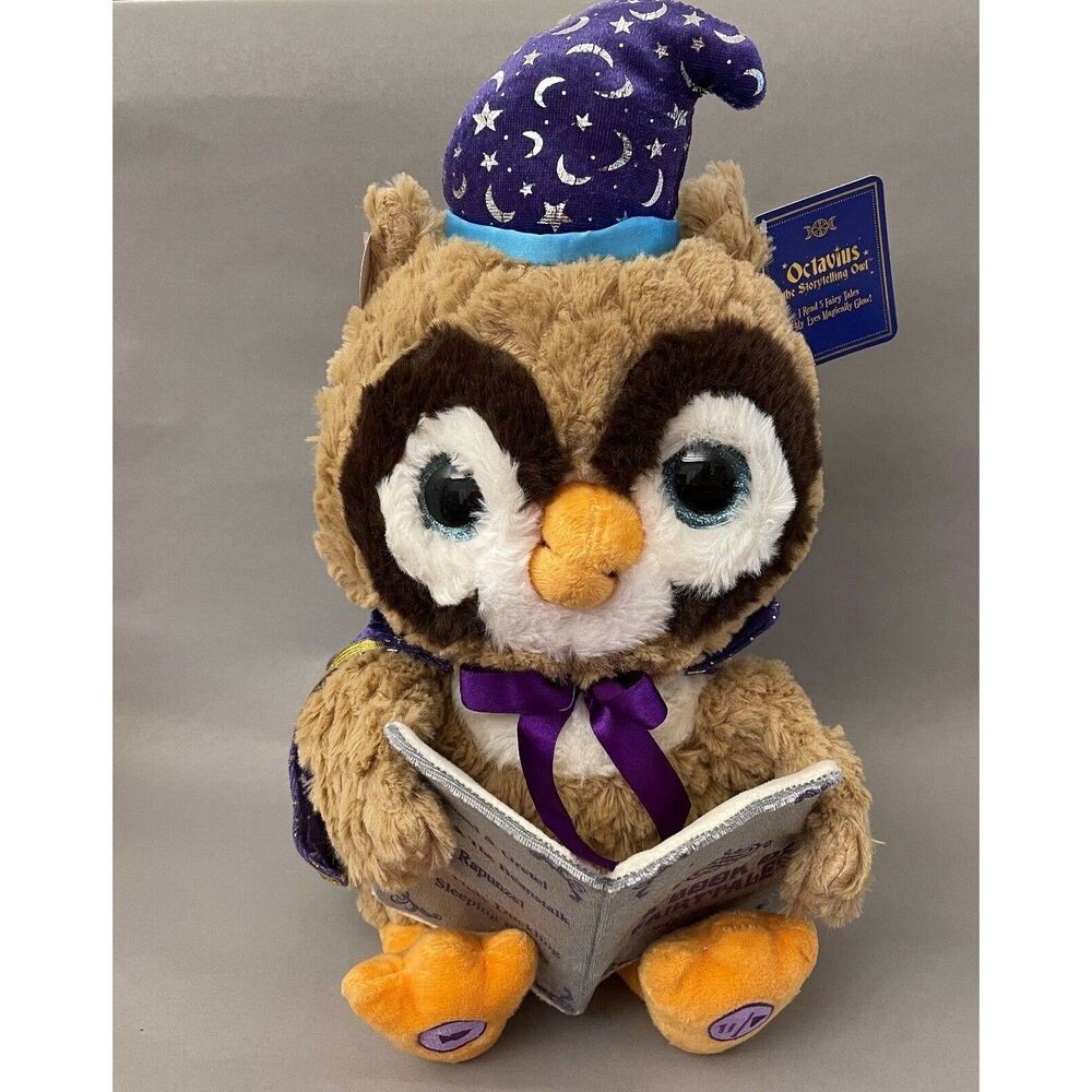 Cuddle Barn Octavius The Storytelling Owl Talking Stuffed‎ 13.5" Wizard Toy NWT